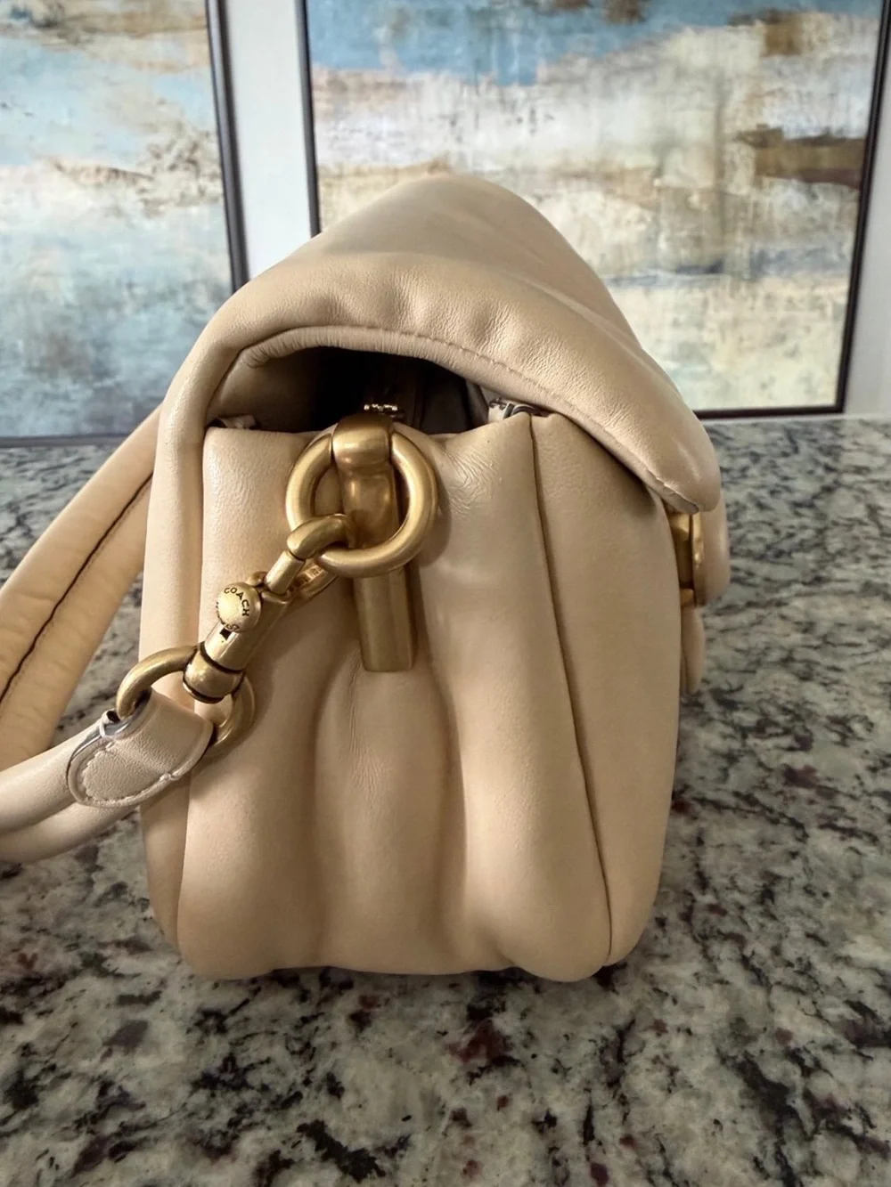 COACH Pillow Tabby Shoulder Bag 26 Ivory